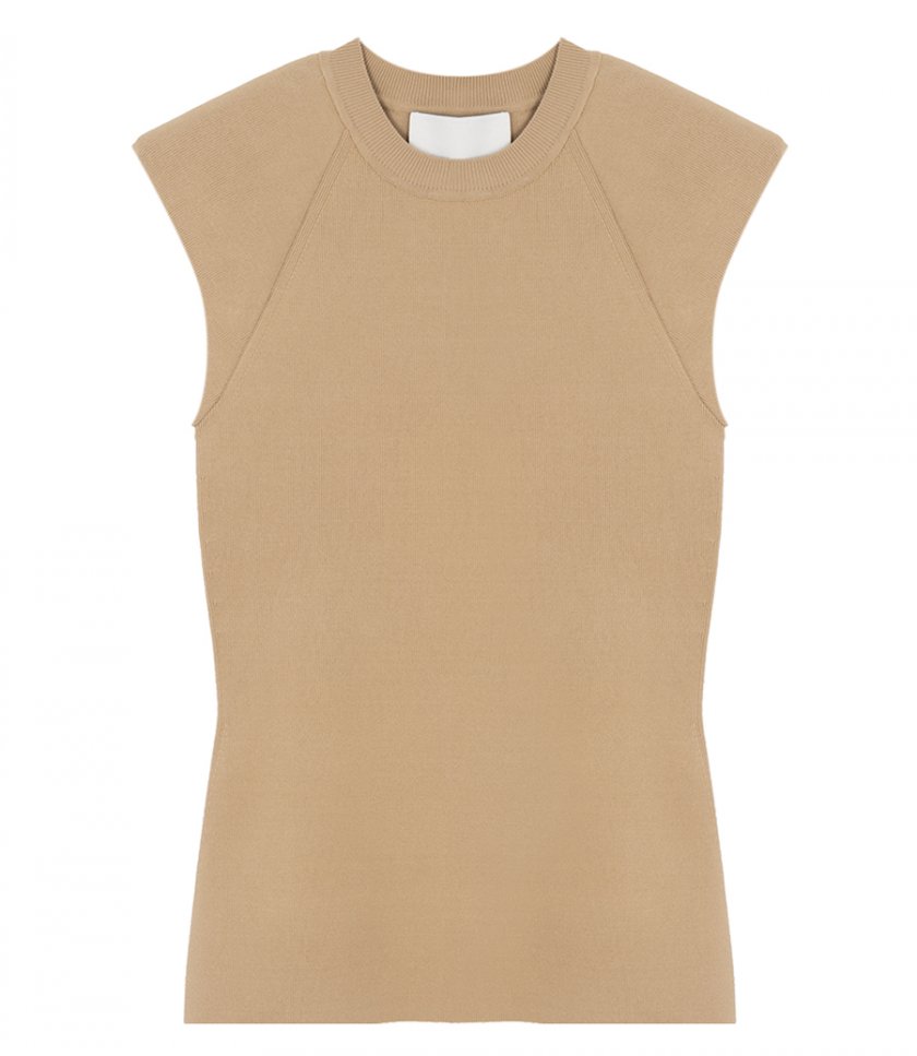 3.1 PHILLIP LIM - COMPACT RIB STRUCTURED SLVLS TOP