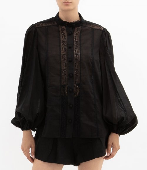 HALLIDAY LACE TRIM SHIRT