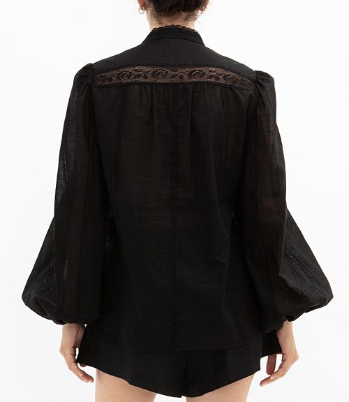 HALLIDAY LACE TRIM SHIRT