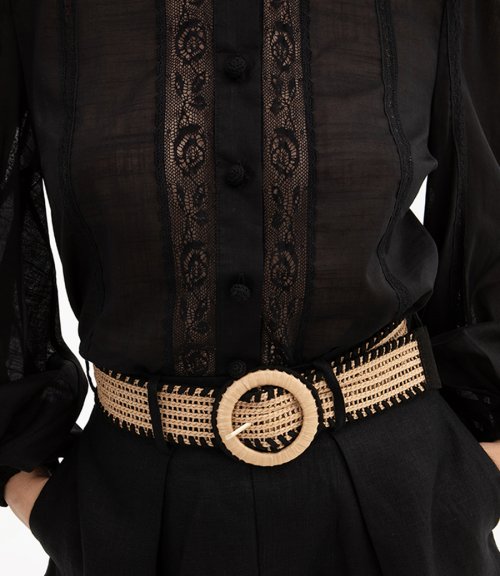 HALLIDAY LACE TRIM SHIRT