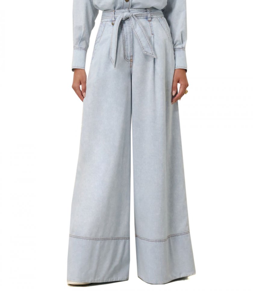 WIDE LEG DENIM PANT