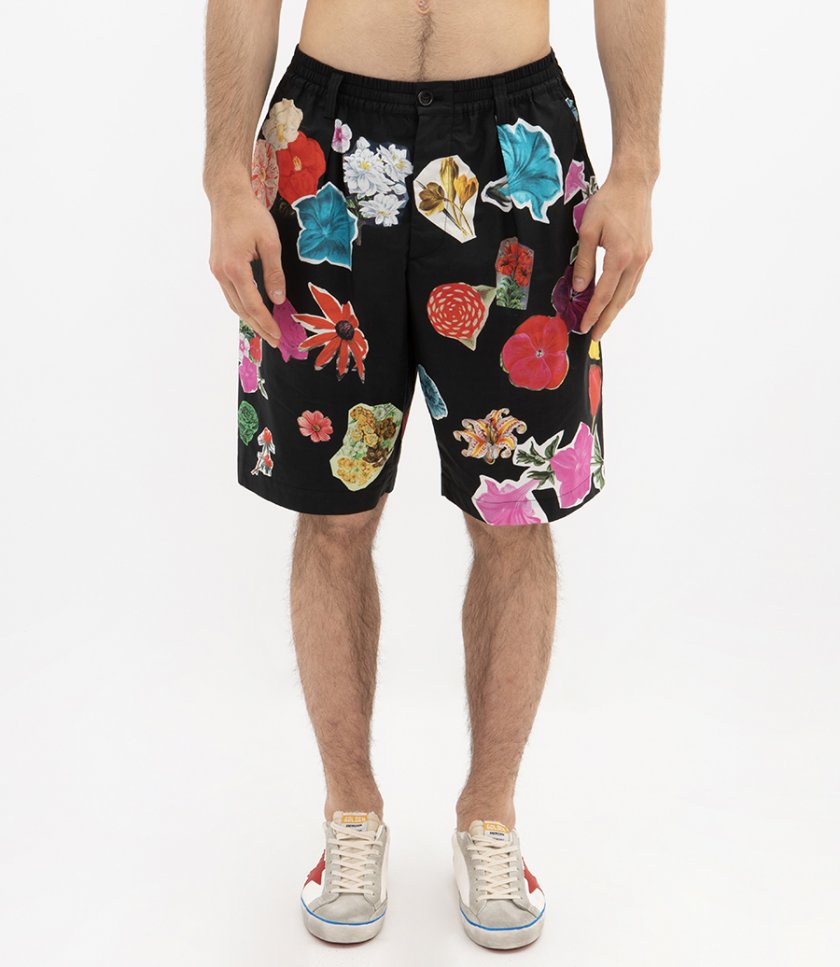 BERMUDA SHORTS WITH FLOWER PRINTS