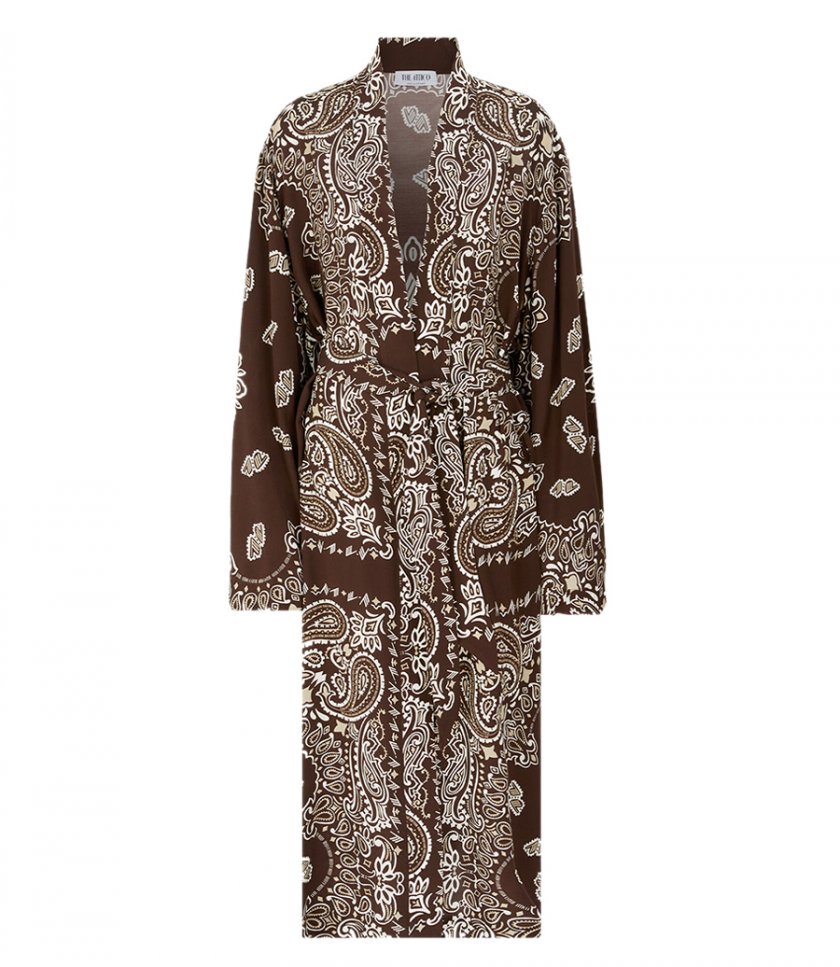 CLOTHES - BROWN, BEIGE AND WHITE CAFTAN