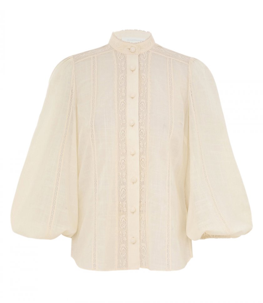JUST IN - HALLIDAY LACE TRIM SHIRT