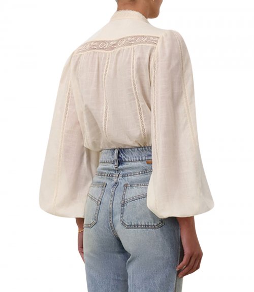 HALLIDAY LACE TRIM SHIRT