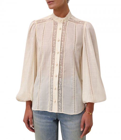 HALLIDAY LACE TRIM SHIRT