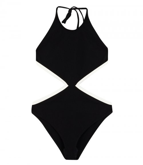 HALTER CUT-OUT MAILLOT