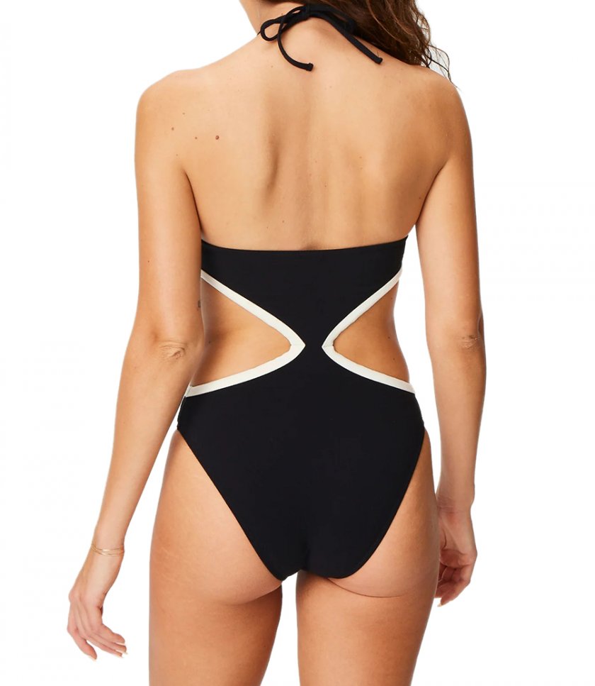 HALTER CUT-OUT MAILLOT