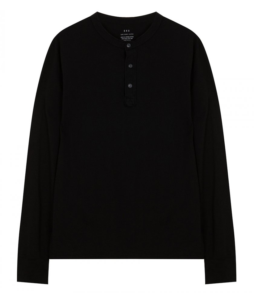 CLOTHES - LS SUPIMA JERSEY HENLEY