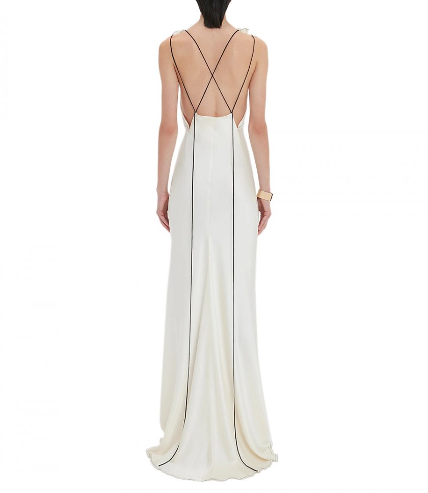 GATHERED SHOULDER CAMI GOWN