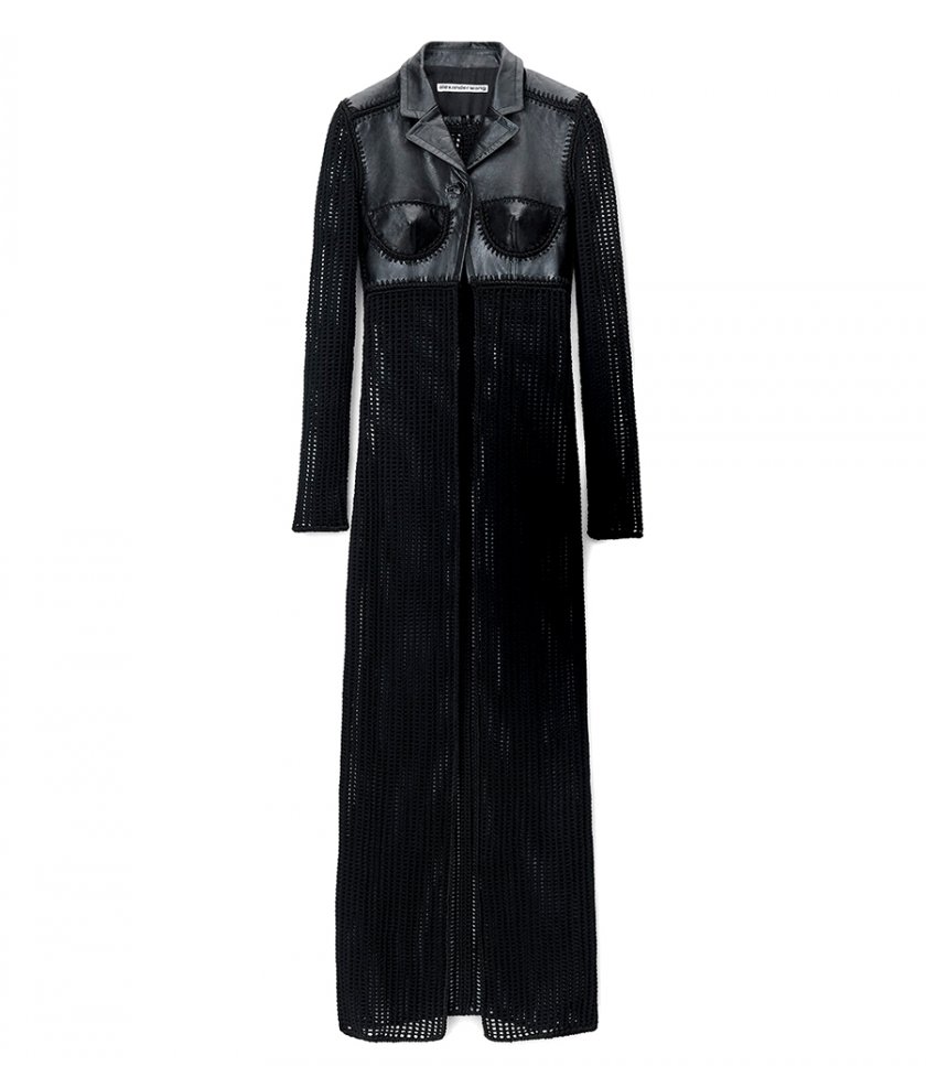 DRESSES - LEATHER COMBO KNITTED DUSTER