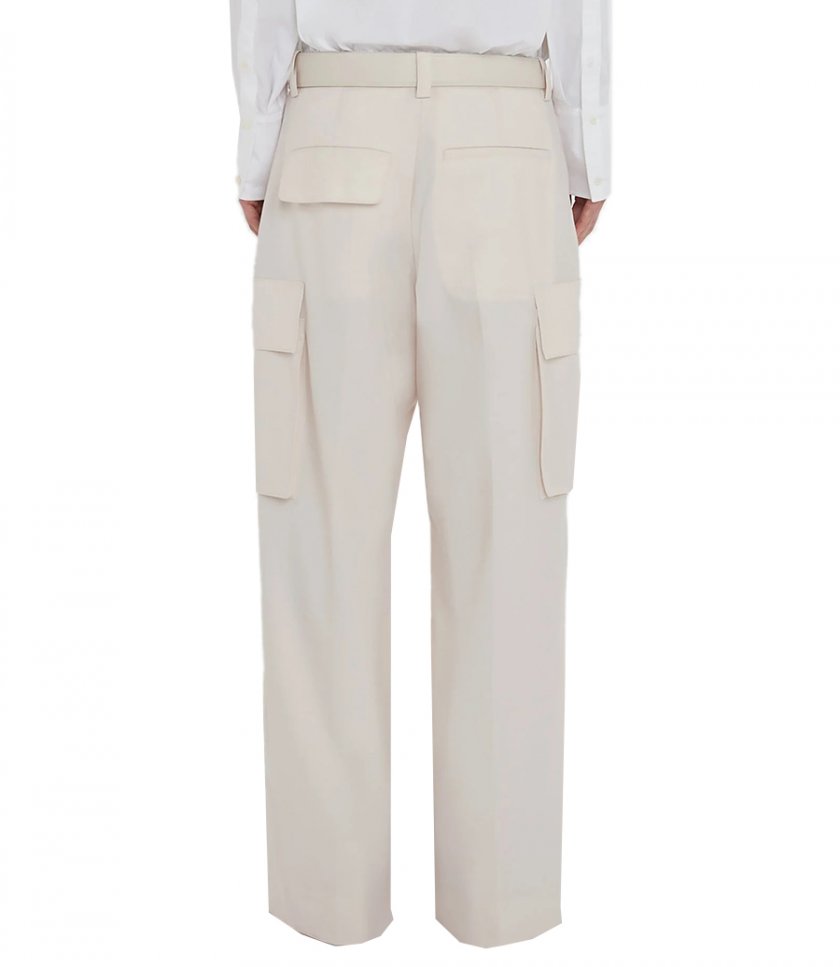 RELAXED CARGO TROUSER IN BONE