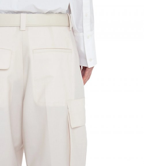 RELAXED CARGO TROUSER IN BONE