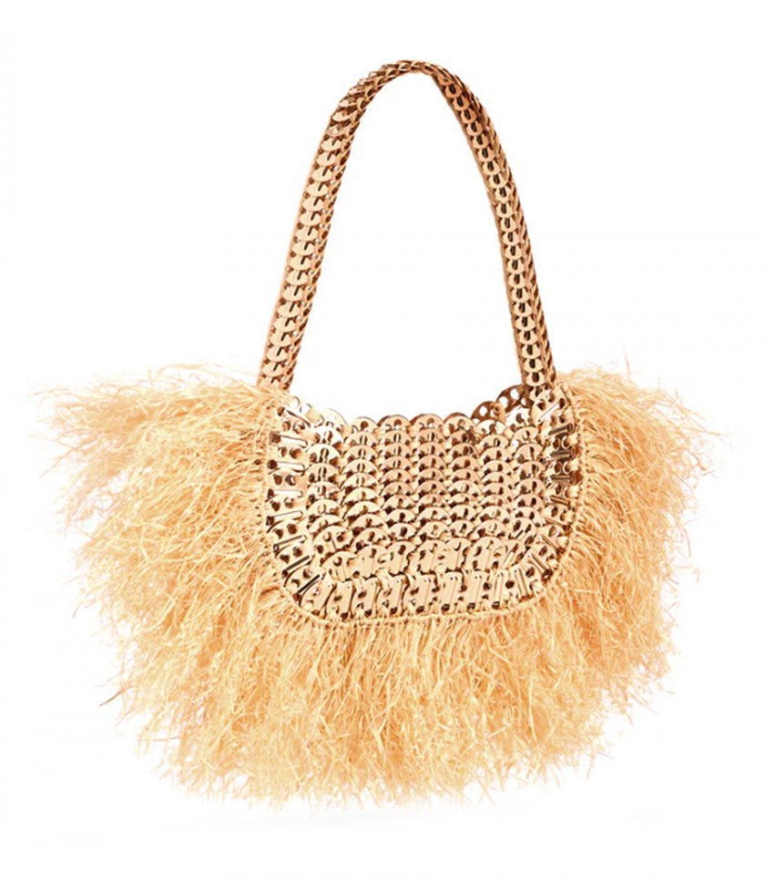 ICONIC 1969 MOON BAG WITH NATURAL RAPHIA FRINGES