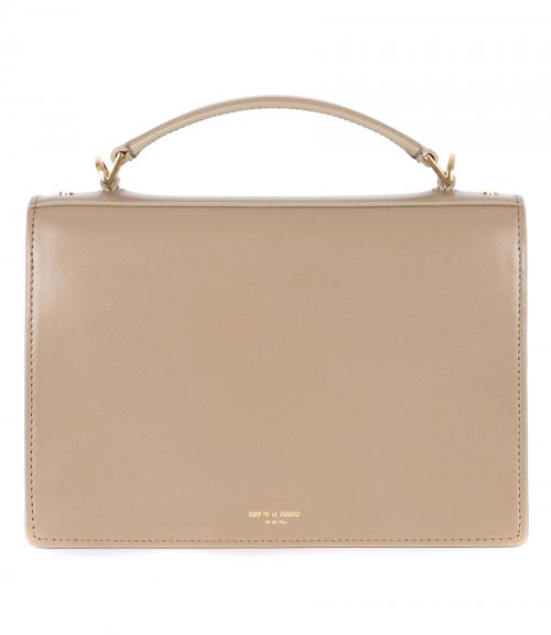 VENEZIA BAG IN BEIGE BOARDED LEATHER WITH GOLD DETAILS