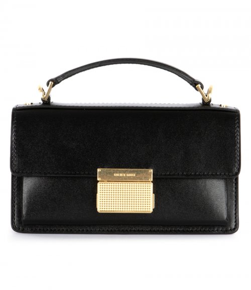 SMALL VENEZIA BAG IN BOARDED LEATHER WITH GOLD DETAILS