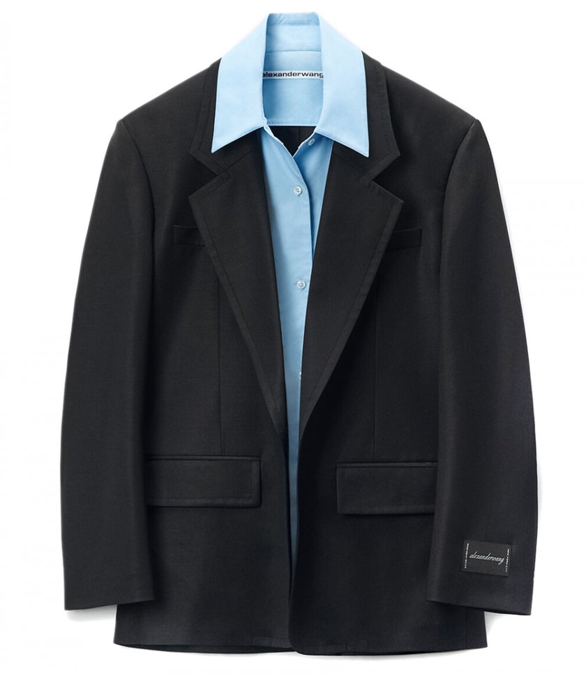 ALEXANDER WANG - PRE-STYLED OVERSIZE JACKET WITH DICKIE