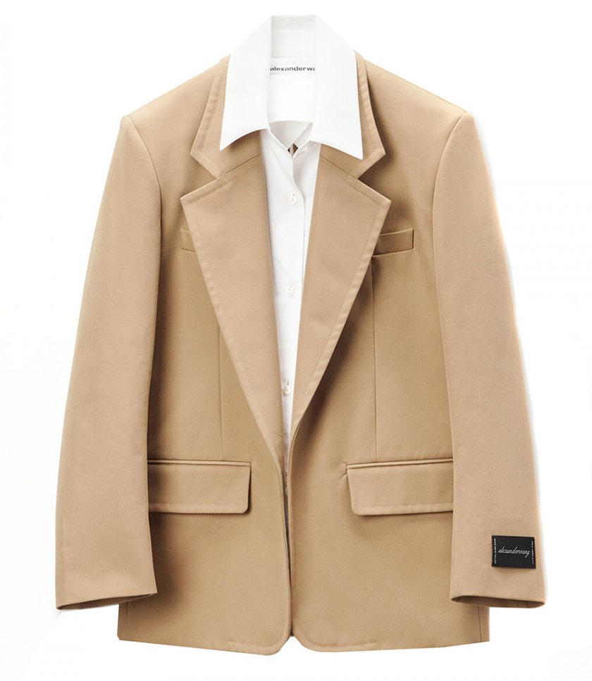 ALEXANDER WANG - PRE-STYLED OVERSIZE JACKET WITH DICKIE