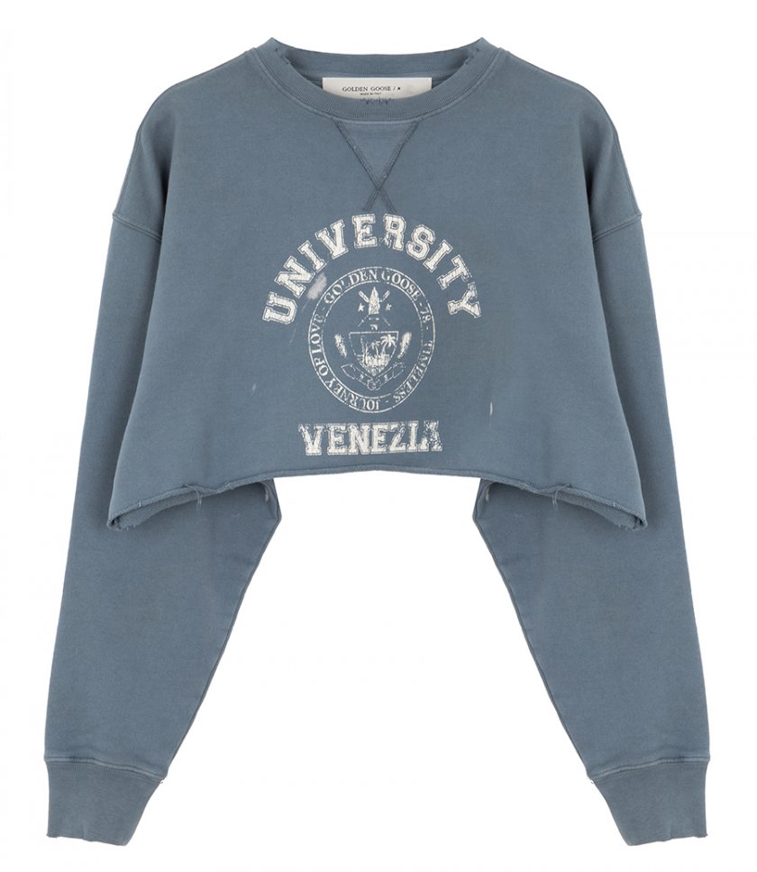 GOLDEN GOOSE  - JOURNEY WS CROPPED CREWNECK SWEATSHIRT