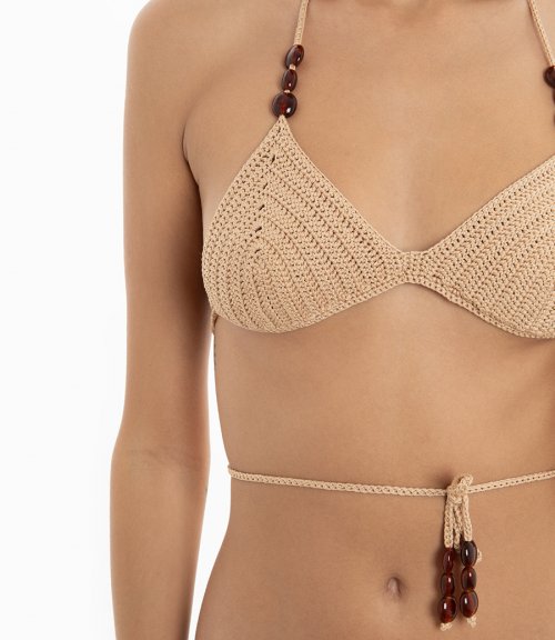 CROCHET TRIANGLE BEADS BIKINI