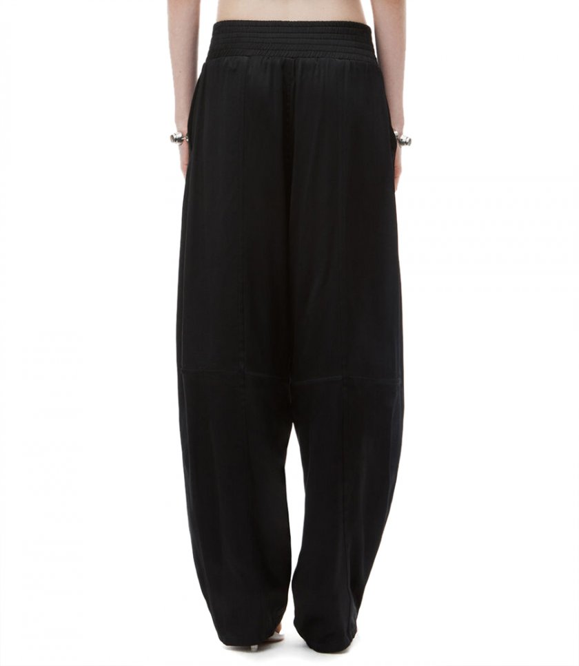 WIDE LEG PANT IN SATIN JERSEY