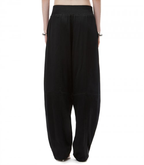 WIDE LEG PANT IN SATIN JERSEY