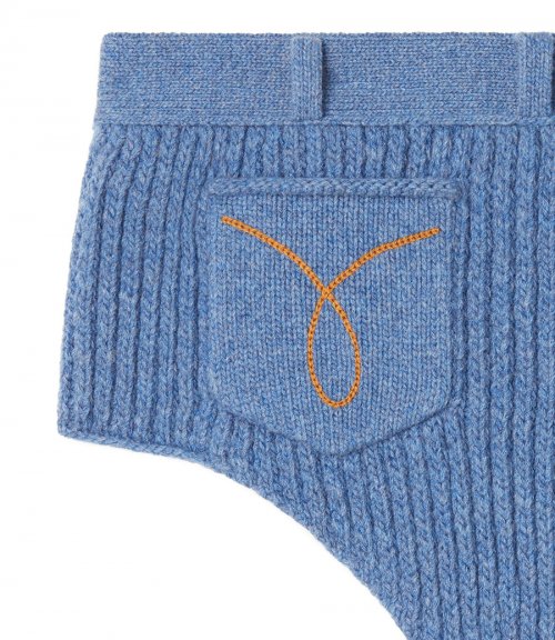 KNITTED RIBBED DENIM-NO-DENIM CULOTTE