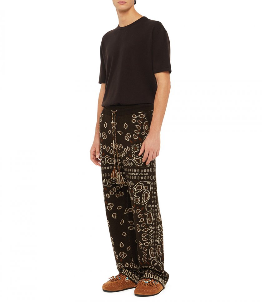 BANDANA PIQUE JACQUARD PANTS