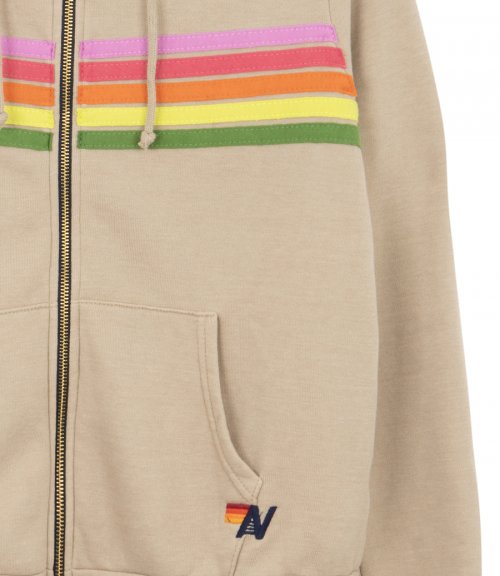 5 STRIPE ZIP HOODIE