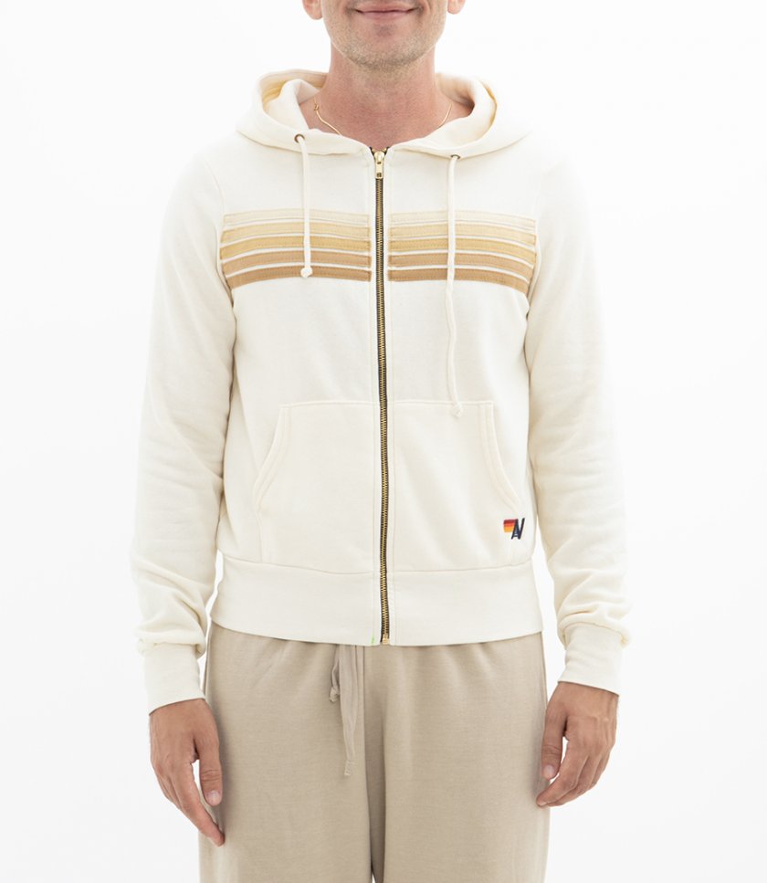 5 STRIPE ZIP HOODIE