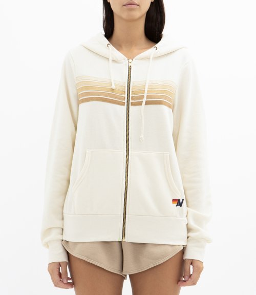 5 STRIPE ZIP HOODIE