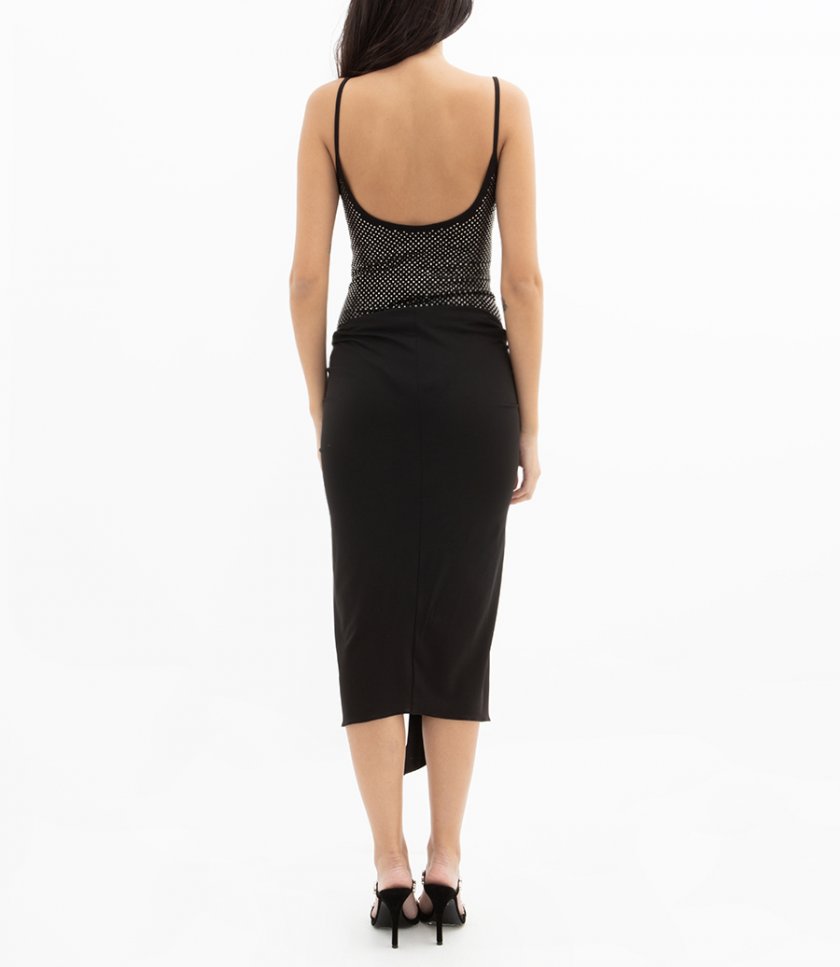 BLACK MIDI DRESS