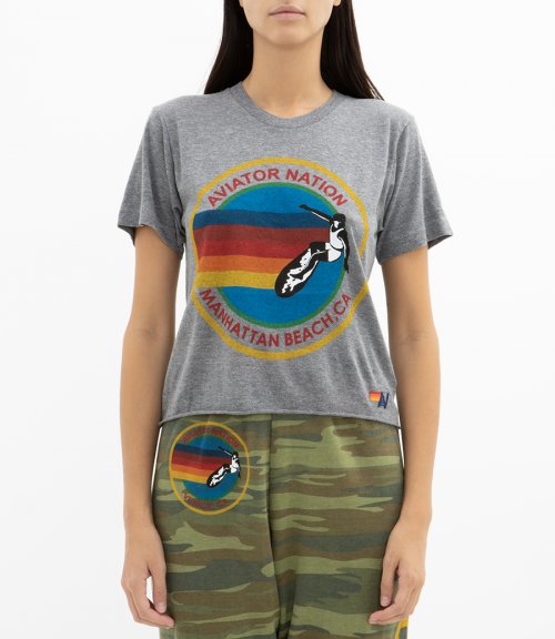 AVIATOR NATION MANHATTAN BEACH BOYFRIEND TEE