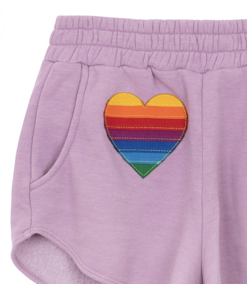 STITCH LOUNGER RAINBOW HEART SHORTS