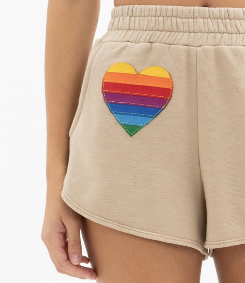 STITCH LOUNGER RAINBOW HEART SHORTS