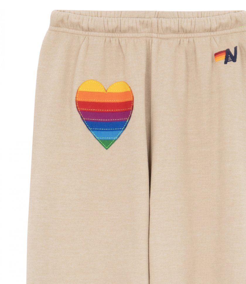 WOMEN'S RAINBOW HEART STITCH SWEATPANTS