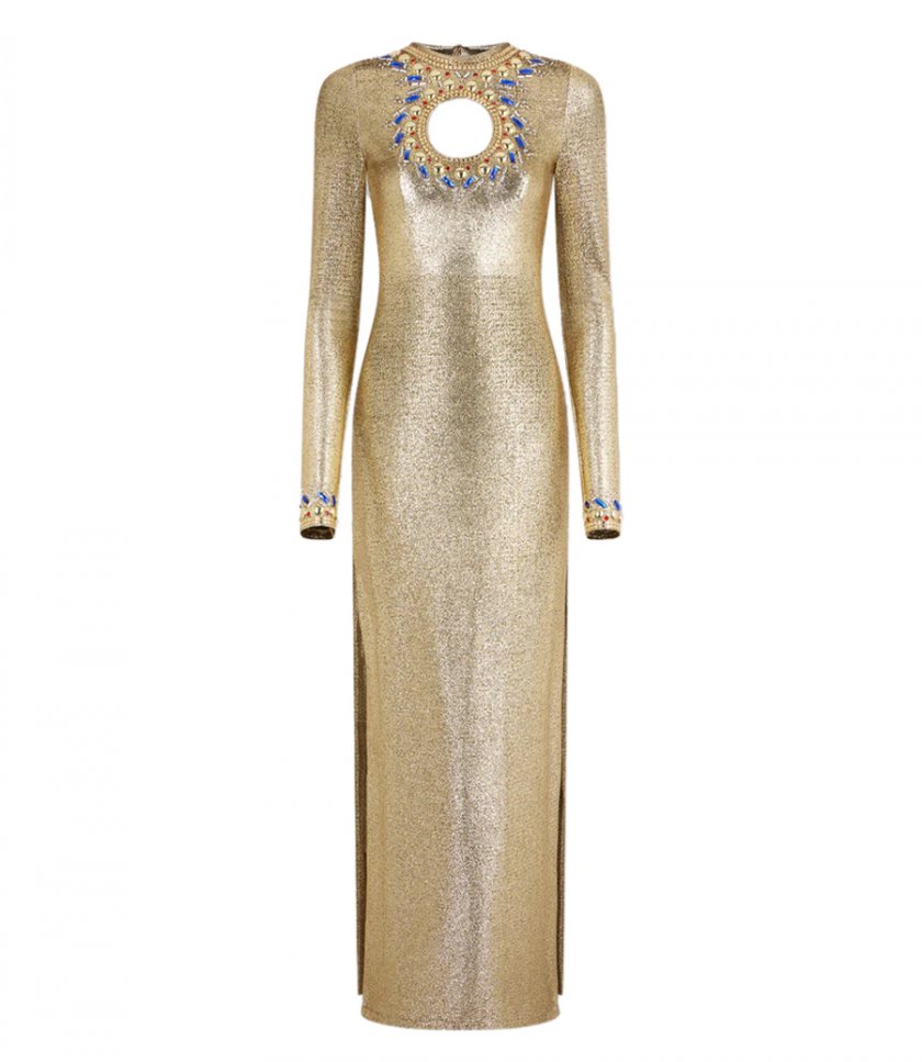 RABANNE - LONG DRESS IN LUREX JERSEY