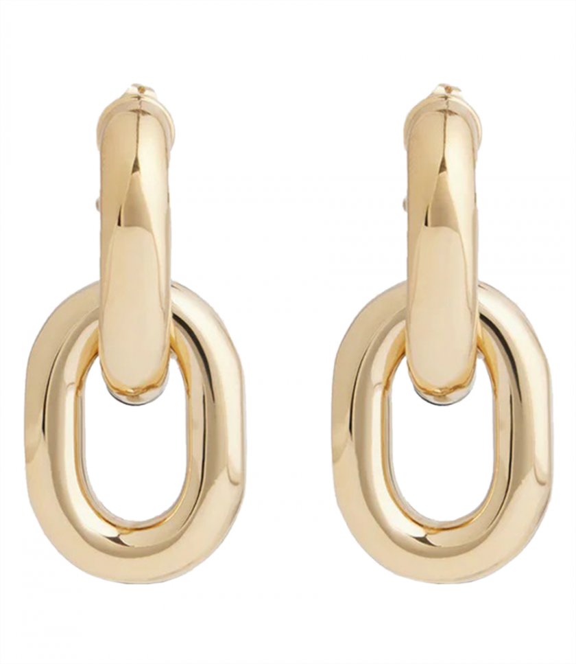 GOLD DOUBLE XL LINK EARRINGS