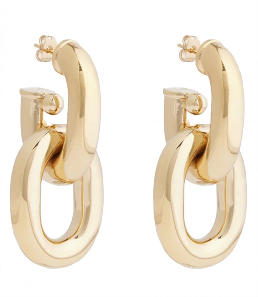 GOLD DOUBLE XL LINK EARRINGS