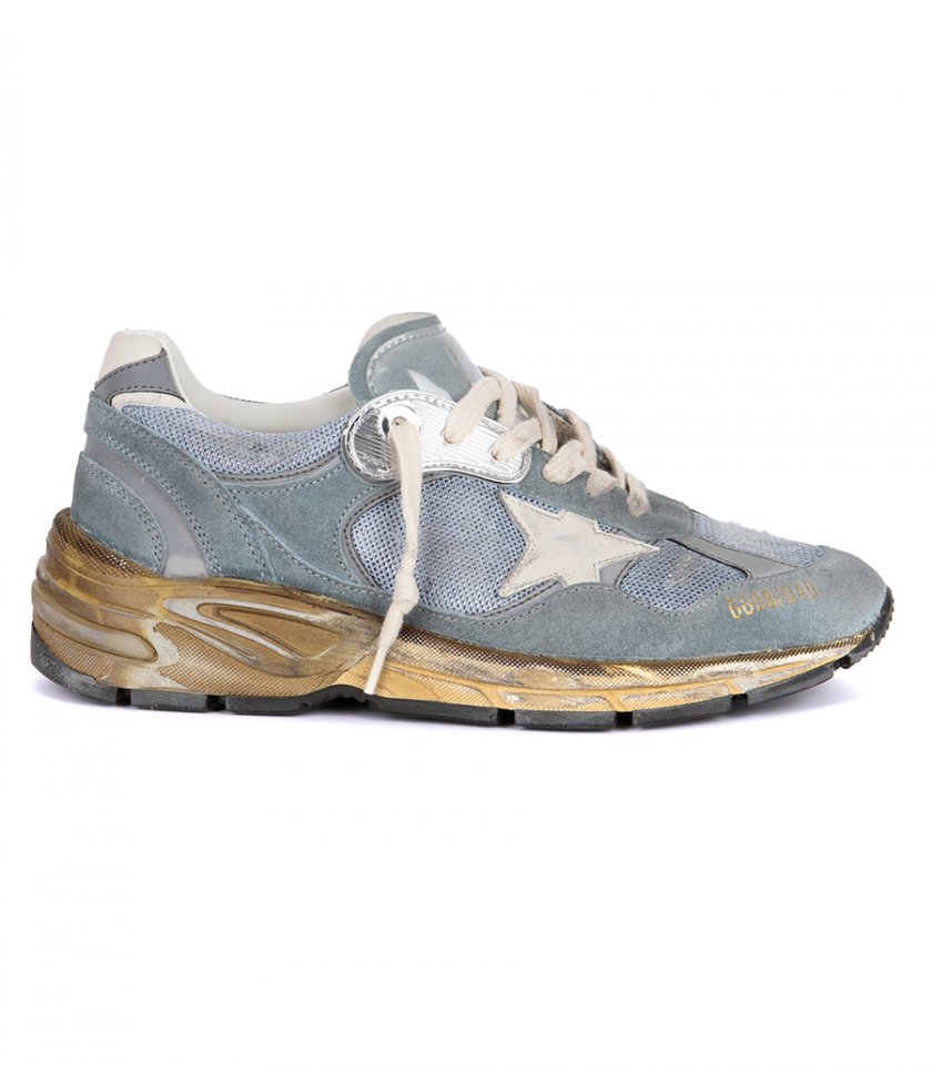 SNEAKERS - BLUE SILVER SUEDE RUNNING DAD