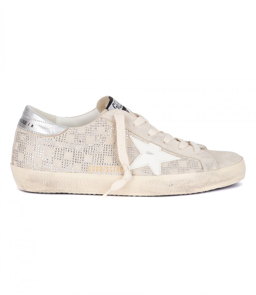 SNEAKERS - SEEDPEARL SUEDE WITH CRYSTALS SUPER-STAR