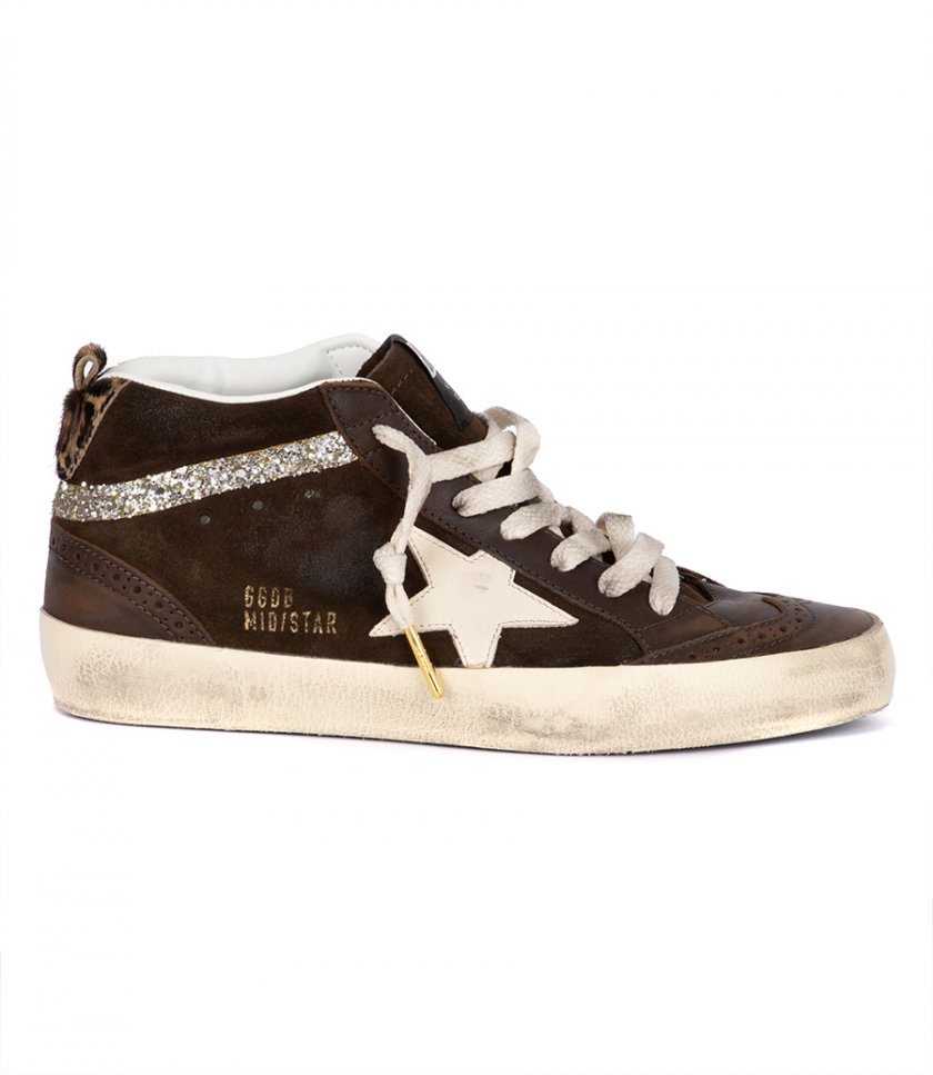 GOLDEN GOOSE  - BROWN MID STAR