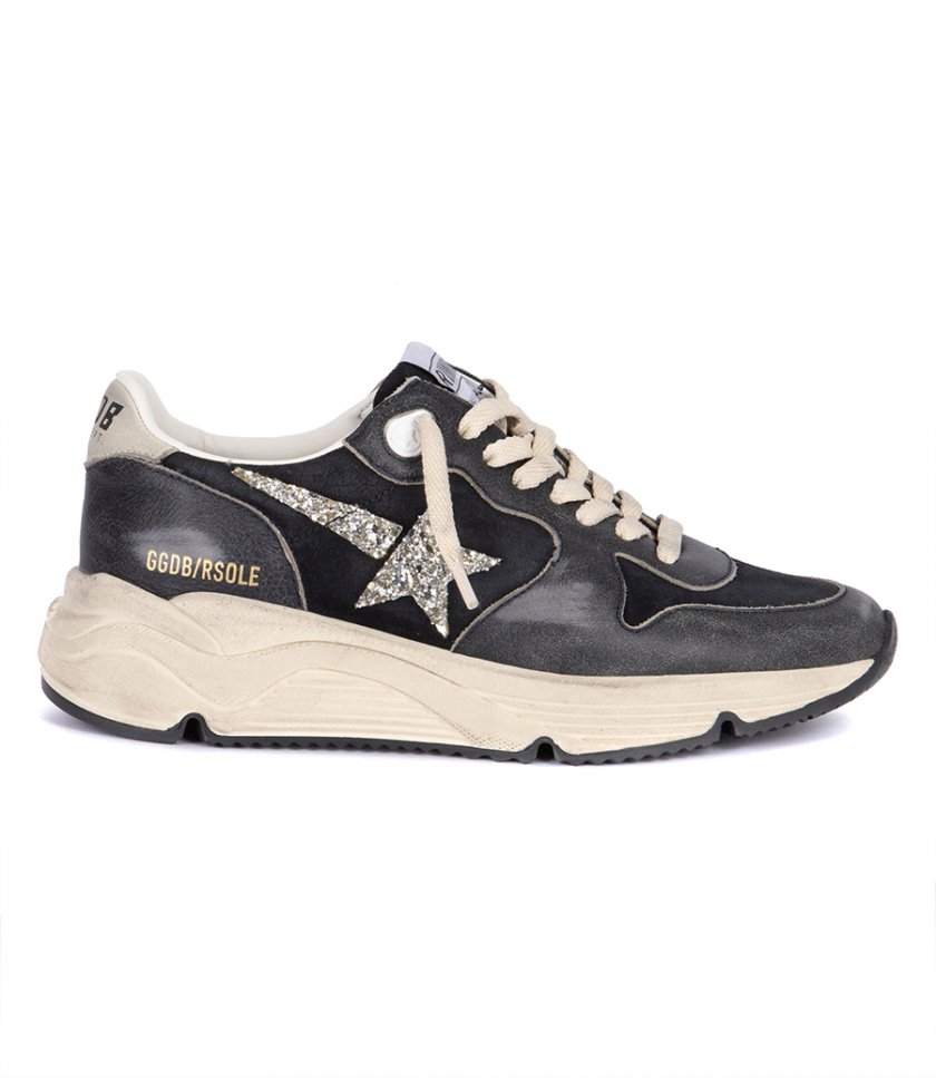 GOLDEN GOOSE  - DARK BLUE SUEDE RUNNING SOLE