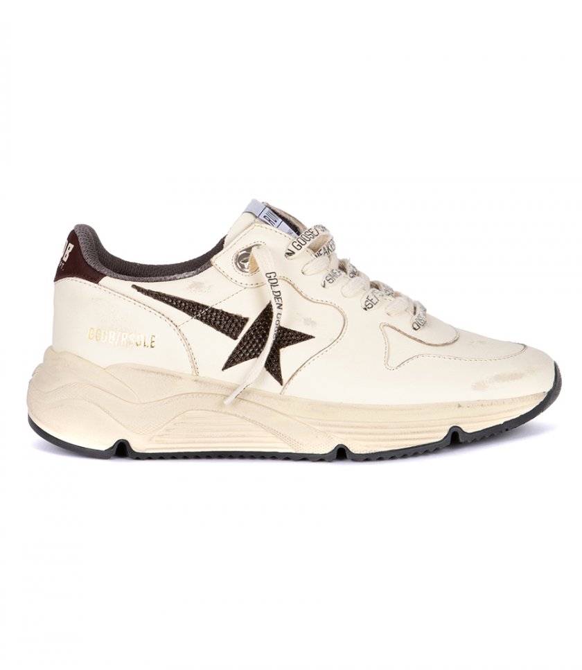 GOLDEN GOOSE  - BORDEAUX STAR RUNNING SOLE