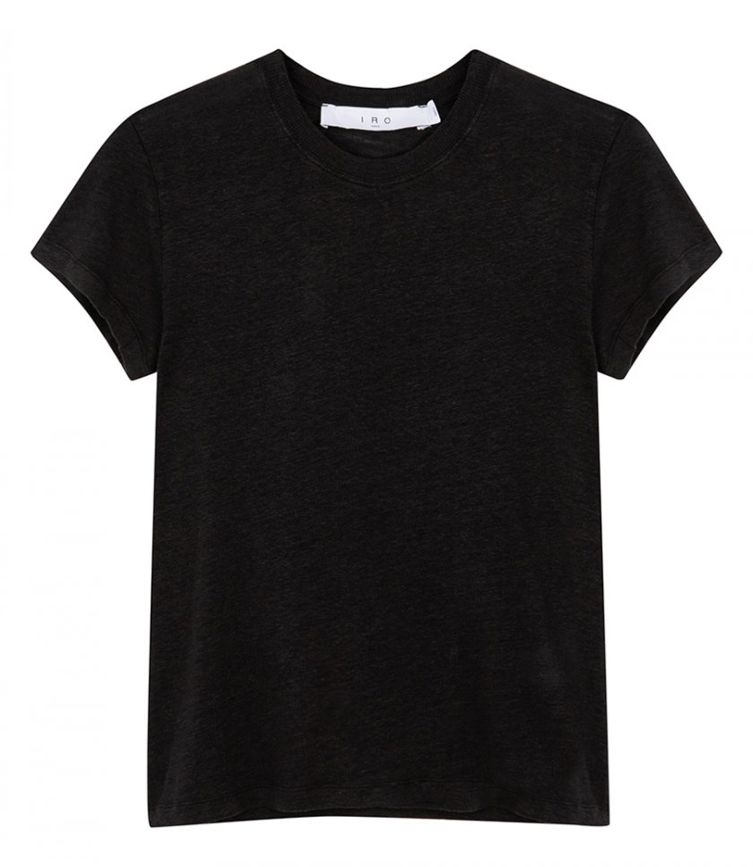 THIRD ROUND-NECK LINEN T-SHIRT