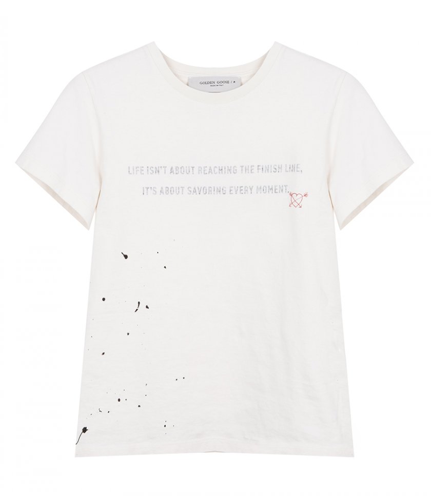 GOLDEN GOOSE  - JOURNEY WS SLIM T-SHIRT GAUZE