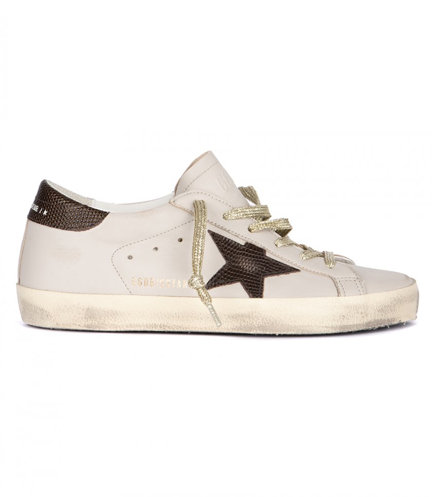 GOLDEN GOOSE  - LIZARD PRINTED STAR SUPER-STAR