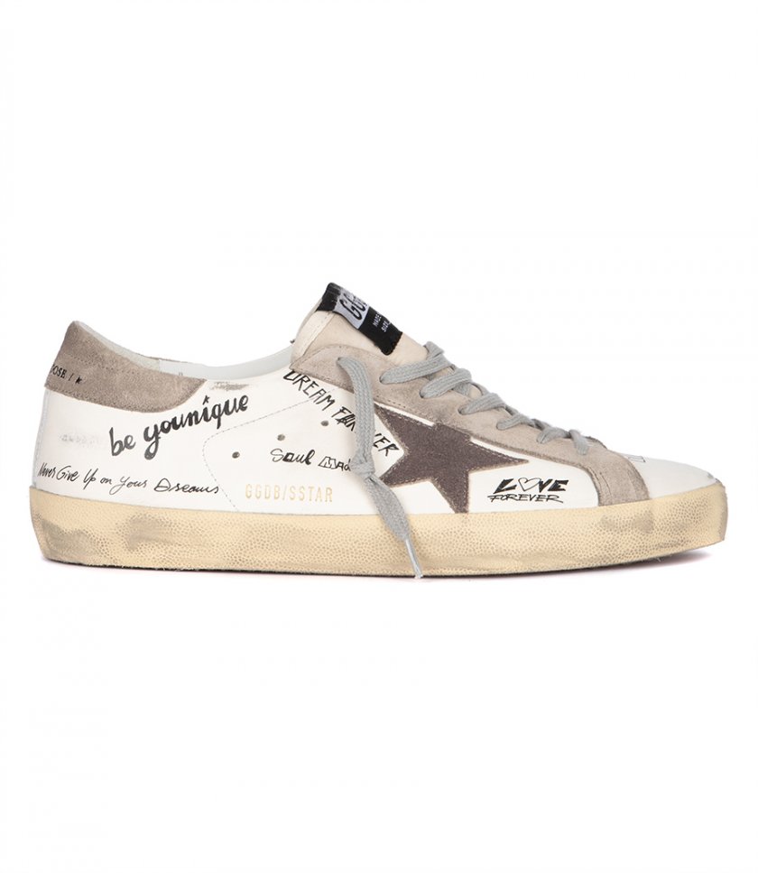 GOLDEN GOOSE  - PHRASE WHITE SUPER-STAR