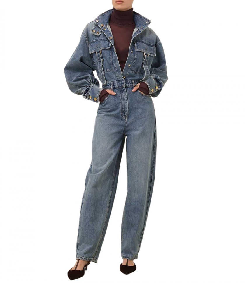 ILLUSTRATION DENIM BOILER SUIT