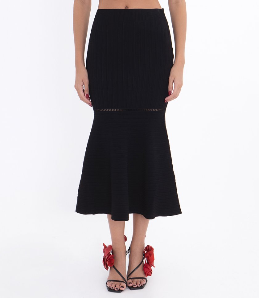 FLARED MIDI SKIRT